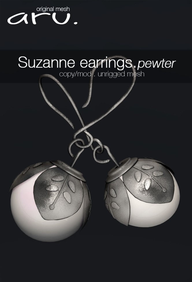 aru - Suzanne earrings pewter