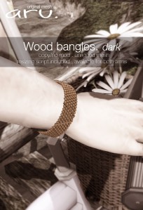 aru - wood bangles dark