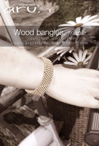 aru - wood bangles maple