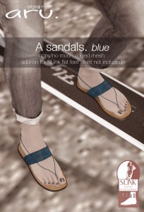 aru - A sandals blue