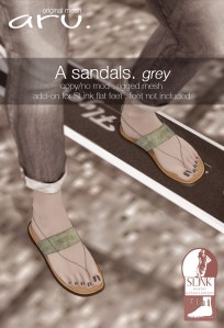 aru - A sandals grey