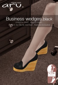 aru - Business wedges black
