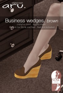 aru - Business wedges brown