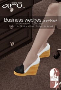 aru - Business wedges grey black