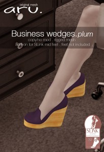 aru - Business wedges plum