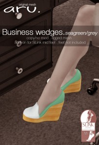 aru - Business wedges seagreen grey