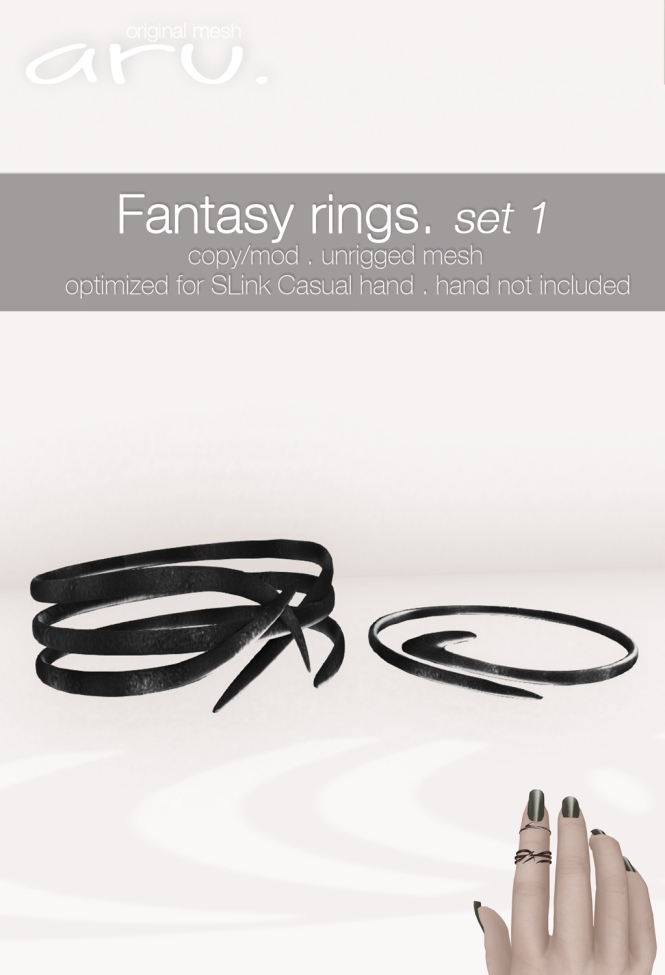aru - Fantasy rings set 1
