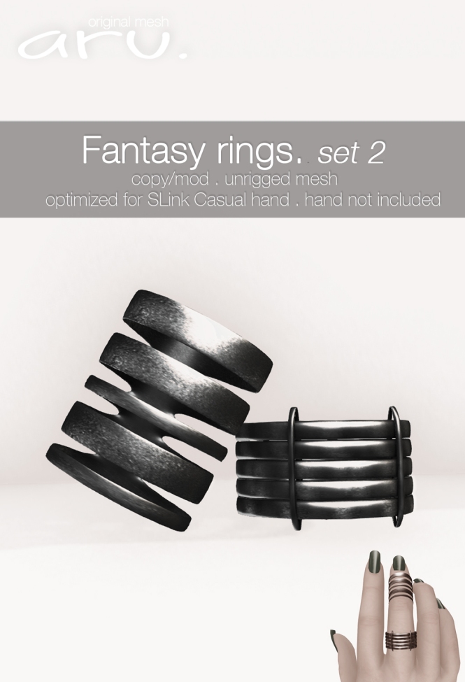 aru - Fantasy rings set 2